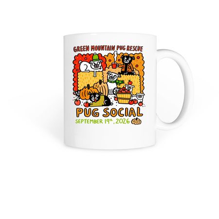 2026&nbsp;GMPR Pug Social Mugs, a White Coffee Mug
