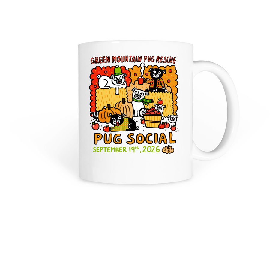 2026&nbsp;GMPR Pug Social Mugs, a White Coffee Mug