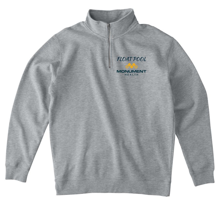 NA- Quarter Zip, a Grey Heather Midweight Quarter Zip Pullover