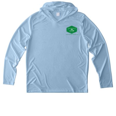 Fun in the sun without the burn, a Light Blue UV Performance Long Sleeve Hoodie