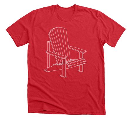 Adirondack Chair T-Shirt, a Heather Red Premium Unisex Tee