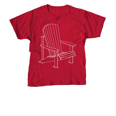 Adirondack Chair T-Shirt, a Red Youth Unisex Tee