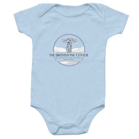 Birthstone baby onesie, a Light Blue Infant Onesie