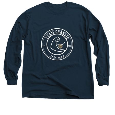 Team Charlie - T1D Walk, a Navy Classic Long Sleeve Tee