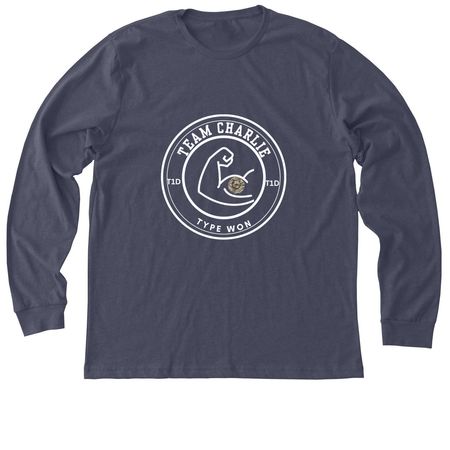 Team Charlie - T1D Walk, a Heather Midnight Navy Premium Long Sleeve Tee