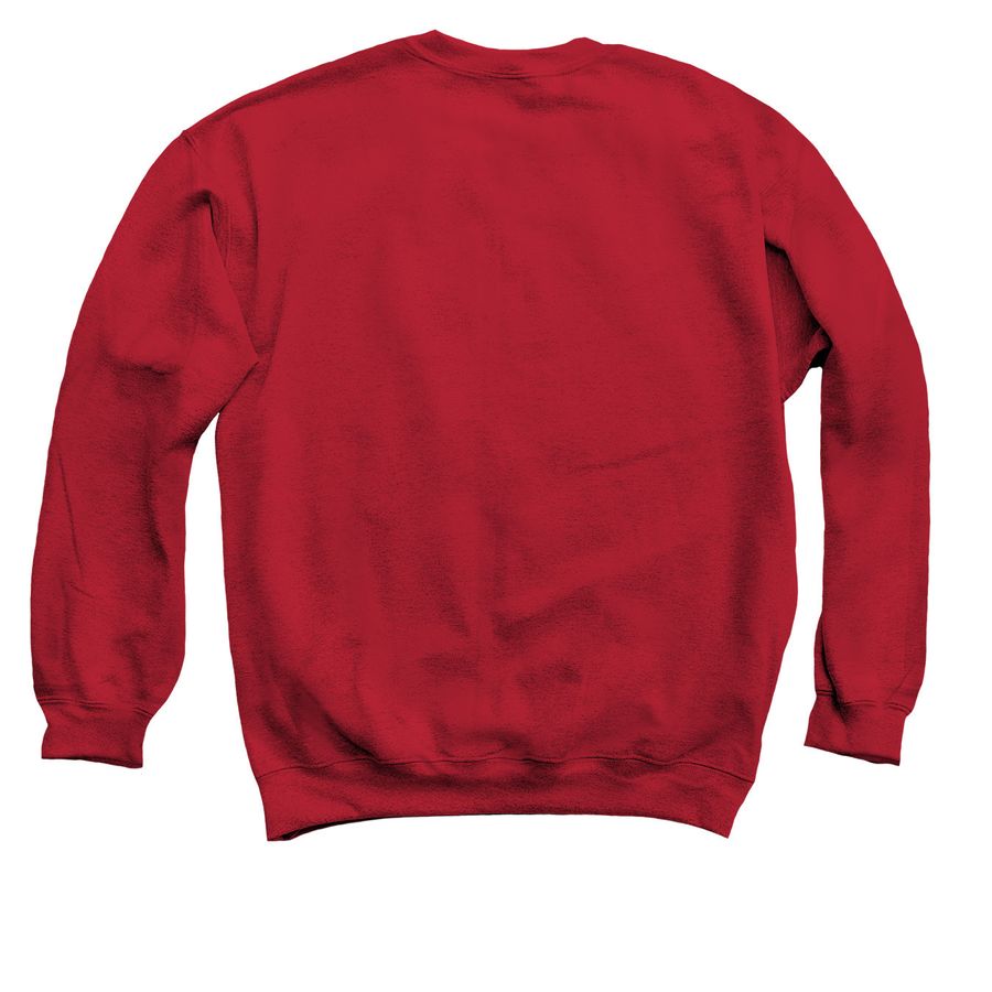 UCC Green/Pride, a Cardinal Red Crewneck Sweatshirt (back-view)