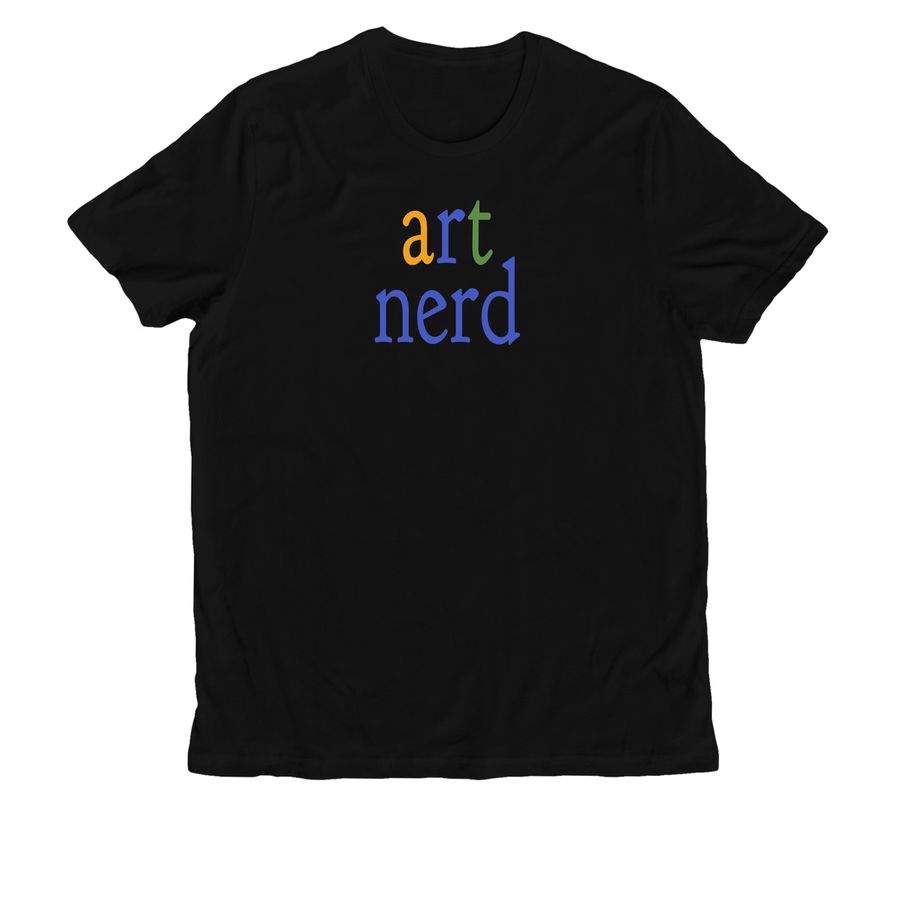 Art Nerd T Shirt, a Deep Black Allmade Organic Cotton Unisex Tee