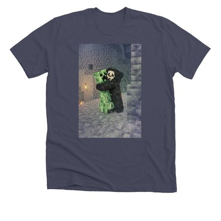 Creeper hugs!, a Heather Midnight Navy Premium Unisex Tee