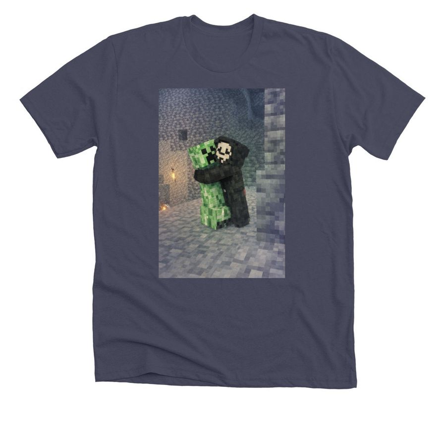 Creeper hugs!, a Heather Midnight Navy Premium Unisex Tee