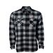 Saint Andrew's Flannel - Full Logo, a Grey Heather/ Black Unisex Flannel Shirt