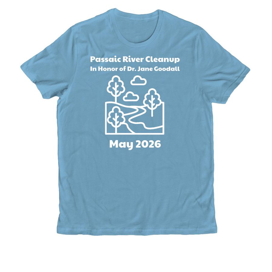 Passaic River Cleanup Volunteer Shirt, a Arctic Blue Allmade Organic Cotton Unisex Tee