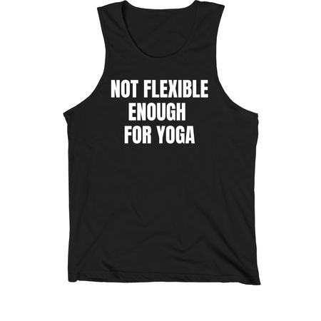 Not Flexible, a Black Premium Cotton Tank