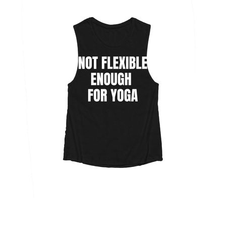 Not Flexible, a Black Women's Muscle Tank