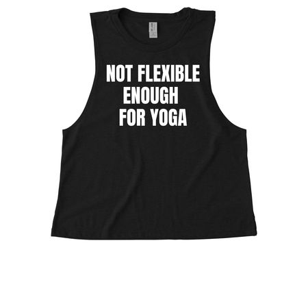 Not Flexible, a Deep Black Allmade Eco Triblend Women?s Muscle Tank