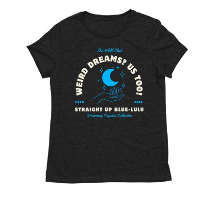 Straight Up Blue-Lulu, a Space Black Allmade Eco Triblend Women?s Tee