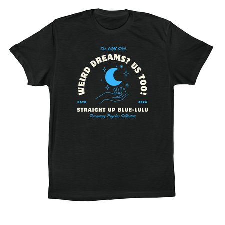 Straight Up Blue-Lulu, a Vintage Black Premium Cotton Tee