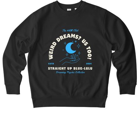 Straight Up Blue-Lulu, a Black Stanley/Stella Unisex Changer 2.0 Crewneck Sweatshirt