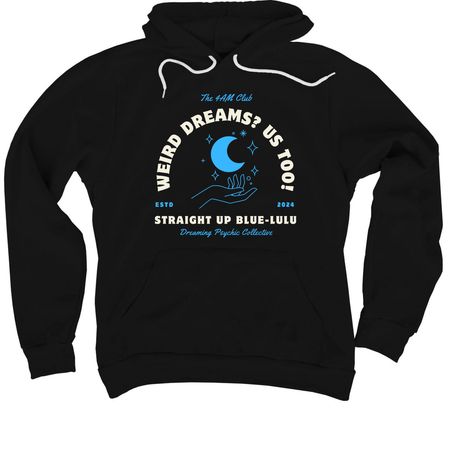 Straight Up Blue-Lulu, a Black Premium Pullover Hoodie