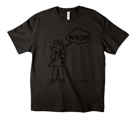 What would Jen do?, a Black Unisex Heavyweight Tee