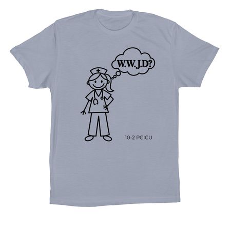 What would Jen do?, a Vintage Denim Premium Cotton Tee