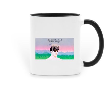 The Zacket Coffee Mug, a Black Two-Tone Ceramic Mug