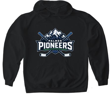 Palmer Pioneers&nbsp;, a Black Gildan Softstyle Pullover Hoodie