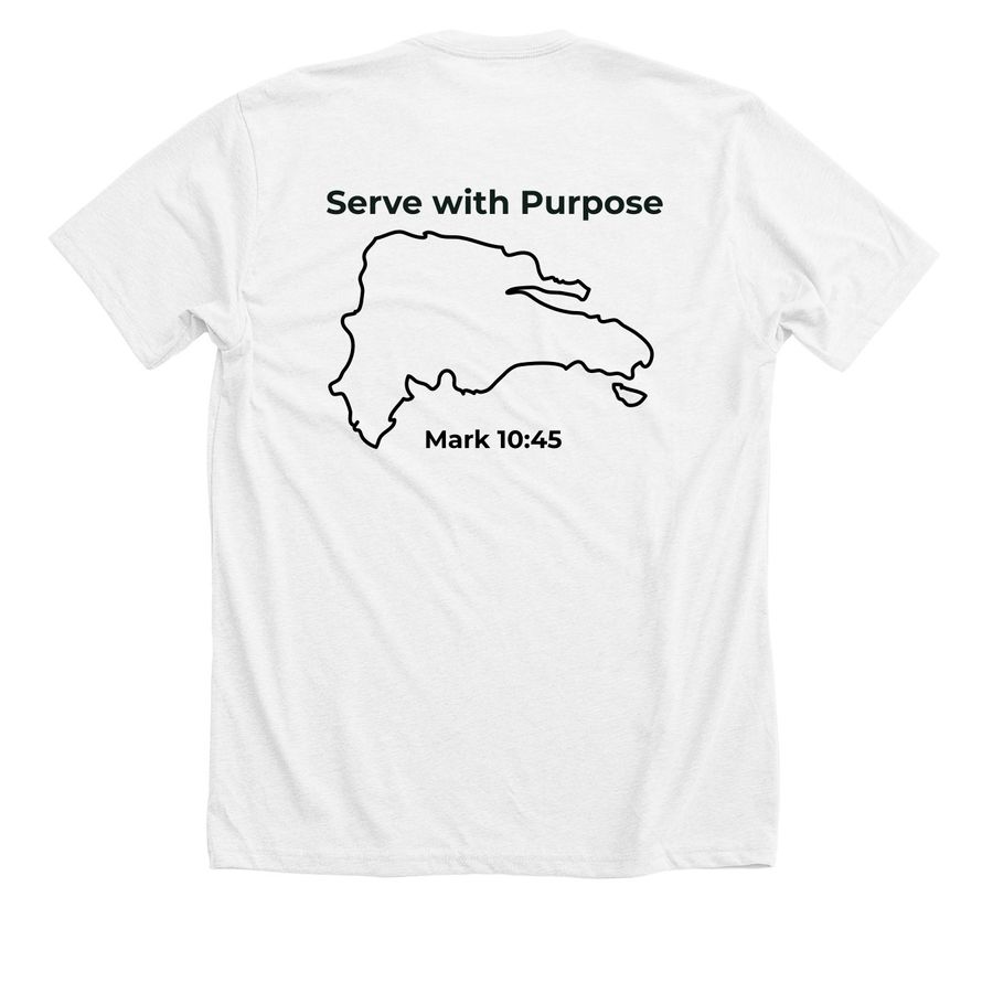 Casa de Amor, a Solid White Blend Premium Unisex Tee (back-view)