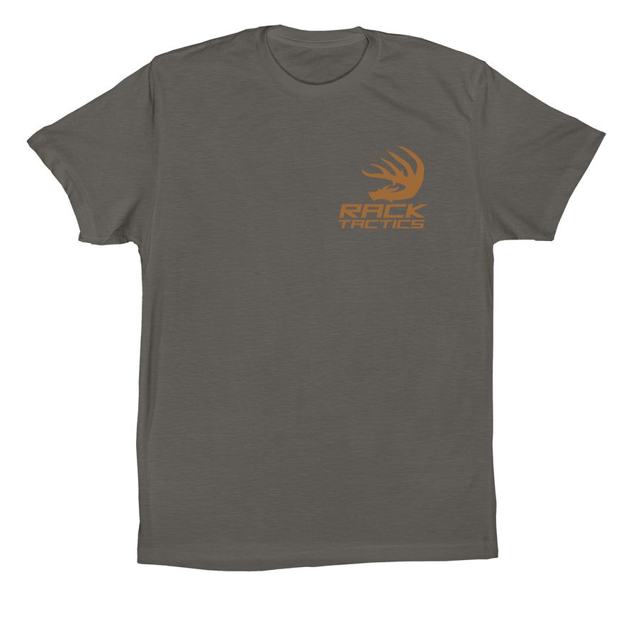 Rack Tactics-Field Tested. Hunter Approved.&nbsp;, a Asphalt Premium Cotton Tee