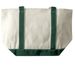 Homeschool Mom Tote, a Natural/Forest Large Two-Tone Canvas Tote Bag (back-view)
