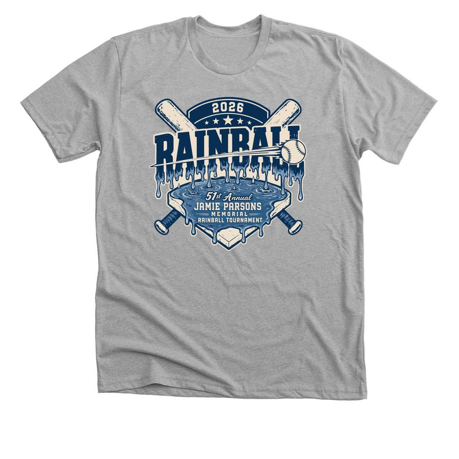 RAINBALL 2026, a Athletic Heather Premium Unisex Tee