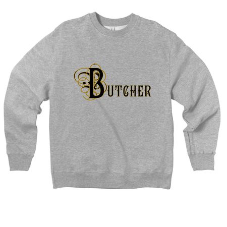 Butcher Hoodie, a Athletic Heather Premium Heavyweight Crewneck Sweatshirt