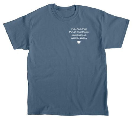 Heavenly Things, Pocket Placement, a Indigo Blue Classic Unisex Tee