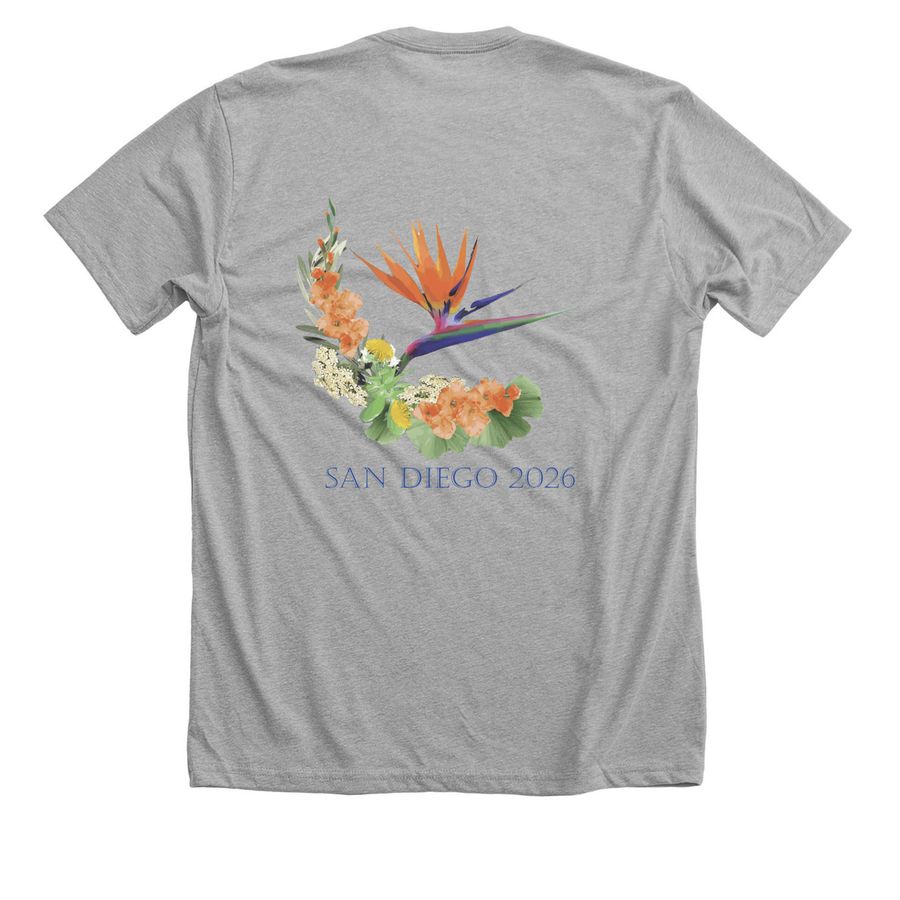 31st San Diego Summit Tee Shirt, a Athletic Heather Premium Unisex Tee (back-view)