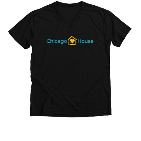 Chicago House and Social Service Agency, a Solid Black Blend Premium V-Neck Tee