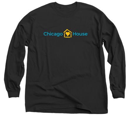 Chicago House and Social Service Agency, a Black Classic Long Sleeve Tee