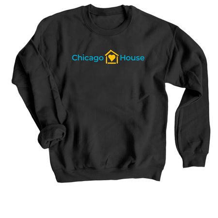 Chicago House and Social Service Agency, a Black Crewneck Sweatshirt