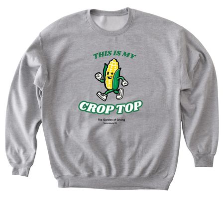 This is my Crop Top&nbsp;, a Sport Grey Softstyle Crewneck Sweatshirt