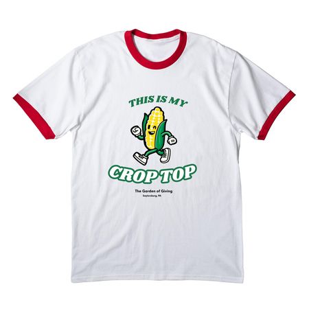 This is my Crop Top&nbsp;, a White/ Red Cotton Ringer Tee