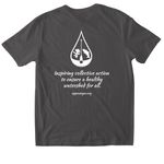 Upper Sugar River, a Charcoal Softstyle Cotton Tee (back-view)