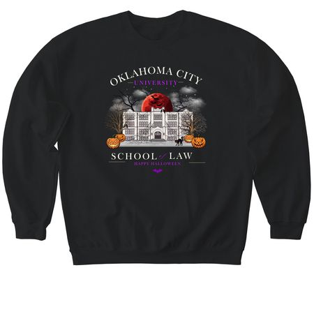 OCU Law Halloween Collection, a Black Softstyle Crewneck Sweatshirt