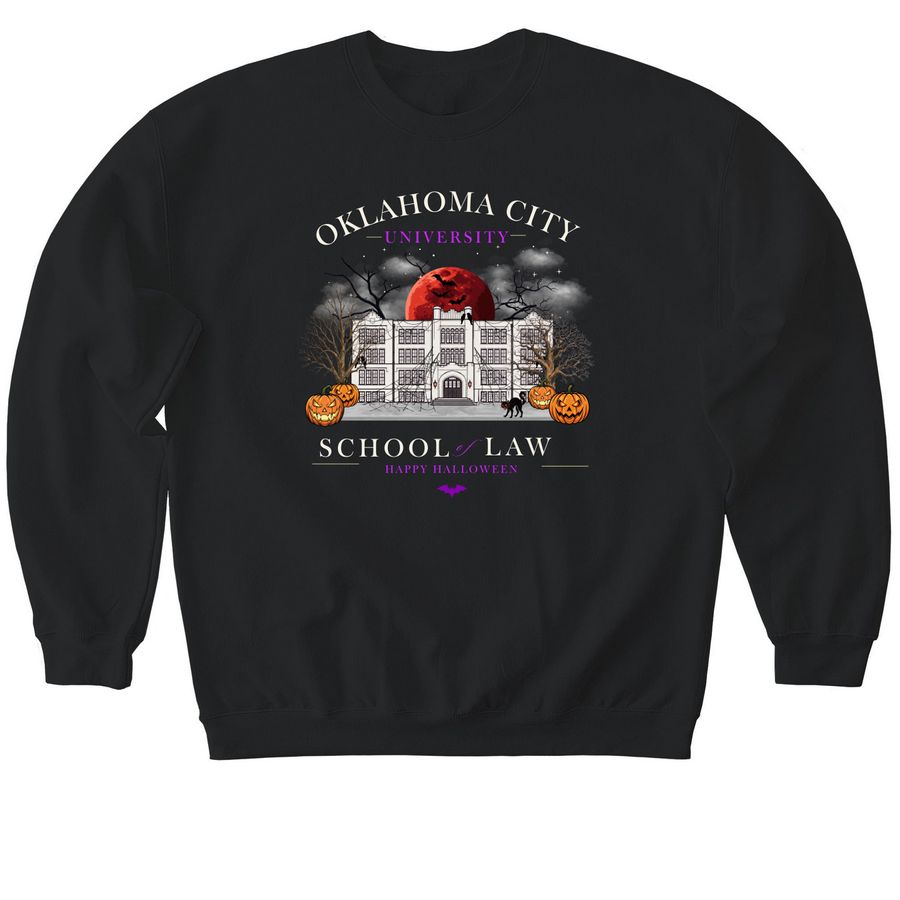 OCU Law Halloween Collection, a Black Softstyle Crewneck Sweatshirt