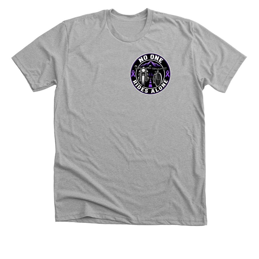 No One Rides Alone&nbsp;, a Athletic Heather Premium Unisex Tee