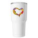 Tumbler, a White Insulated Tumbler (back-view)