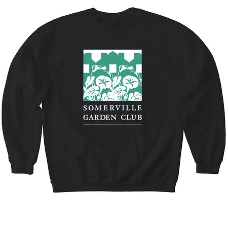 Somerville Garden Club Shirt, a Black Softstyle Crewneck Sweatshirt