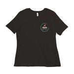Follow Me To The Barre, a Black Women?s Relaxed Cotton Tee (back-view)