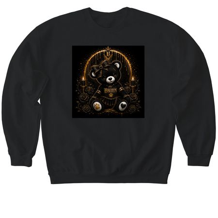 A little bite of school spirit&nbsp;, a Black Softstyle Crewneck Sweatshirt