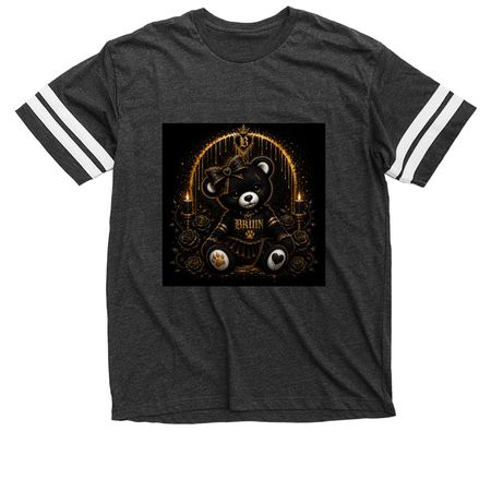 A little bite of school spirit&nbsp;, a Vintage Smoke / White Football Jersey Tee