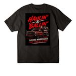 Small family business&nbsp;, a Black Unisex Heavyweight Tee (back-view)
