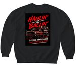 Small family business&nbsp;, a Black Softstyle Crewneck Sweatshirt (back-view)