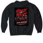 Small family business&nbsp;, a Black Gildan Softstyle Pullover Hoodie (back-view)